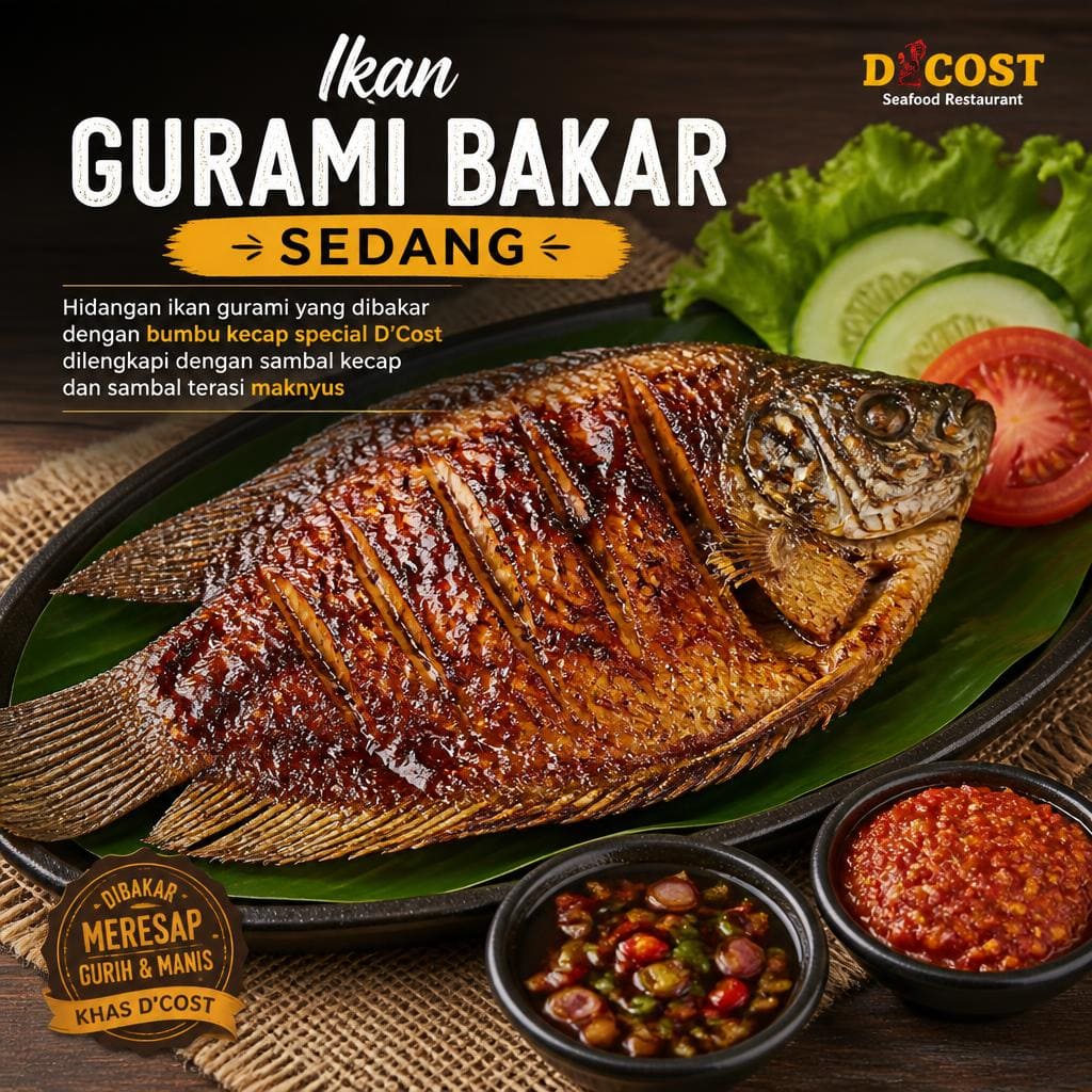 Ikan Gurami Bakar Sedang D’ Cost Seafood